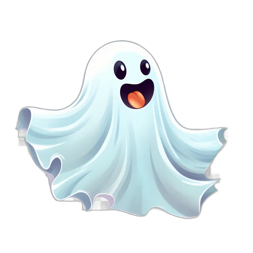 Happy Cartoon Sheet Ghost