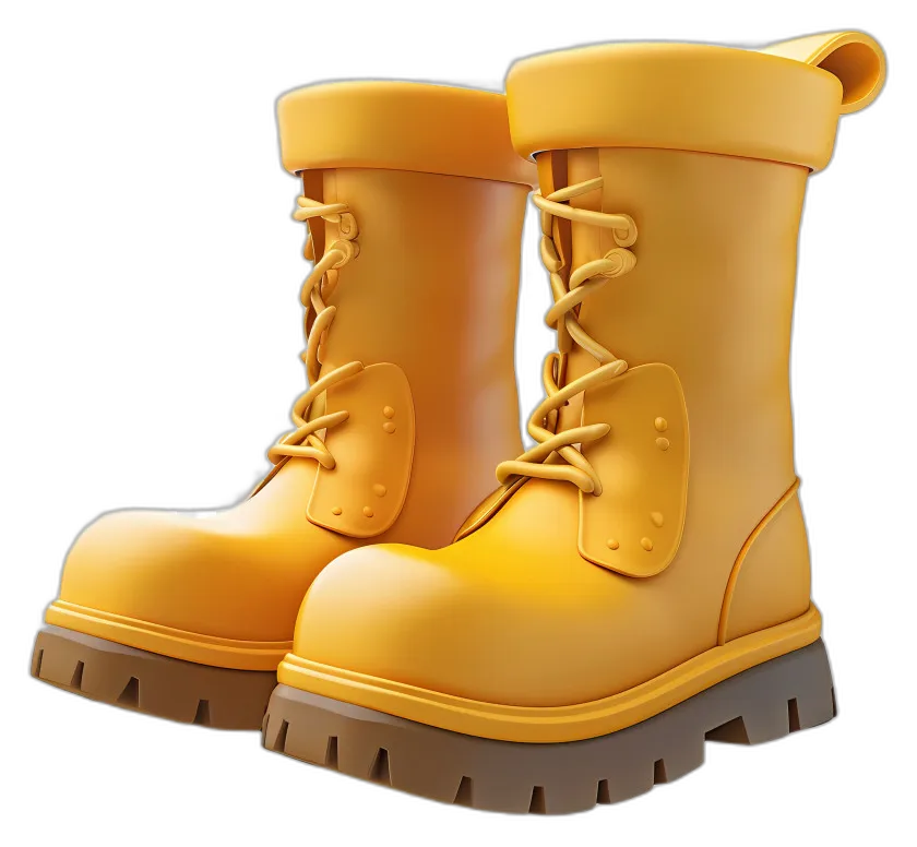 Yellow Cartoon Work Boots