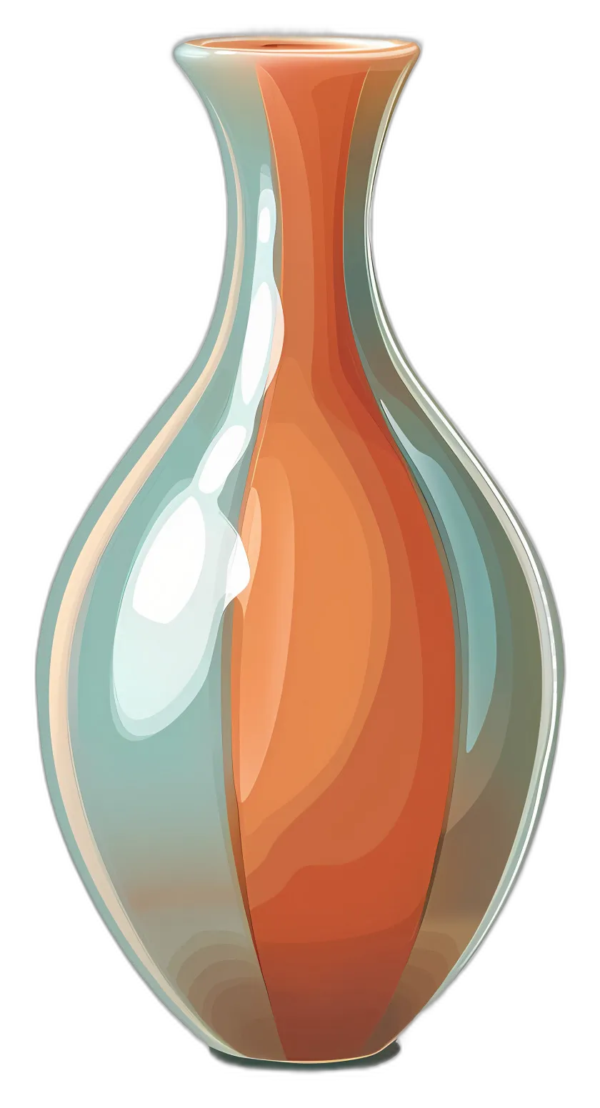 Modern Teal Glass Vase