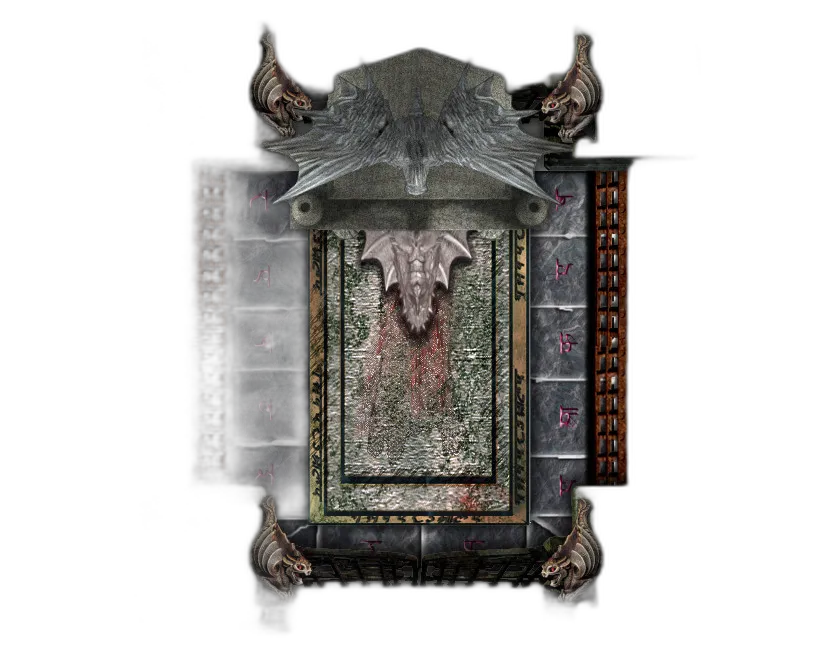 Ancient Draconic Altar with Glowing Runes