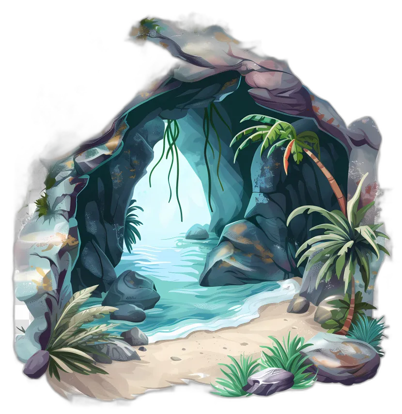 Tropical Sea Cave Rock Archway
