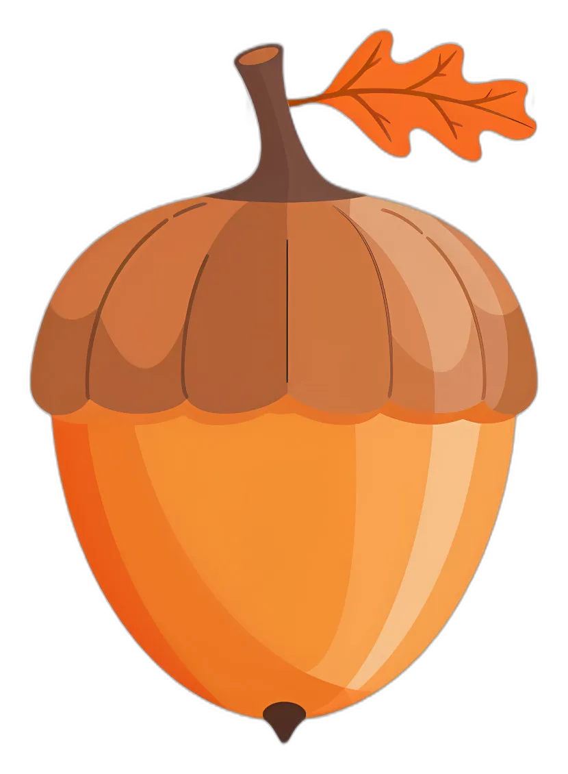 Stylized Acorn with Oak Leaf