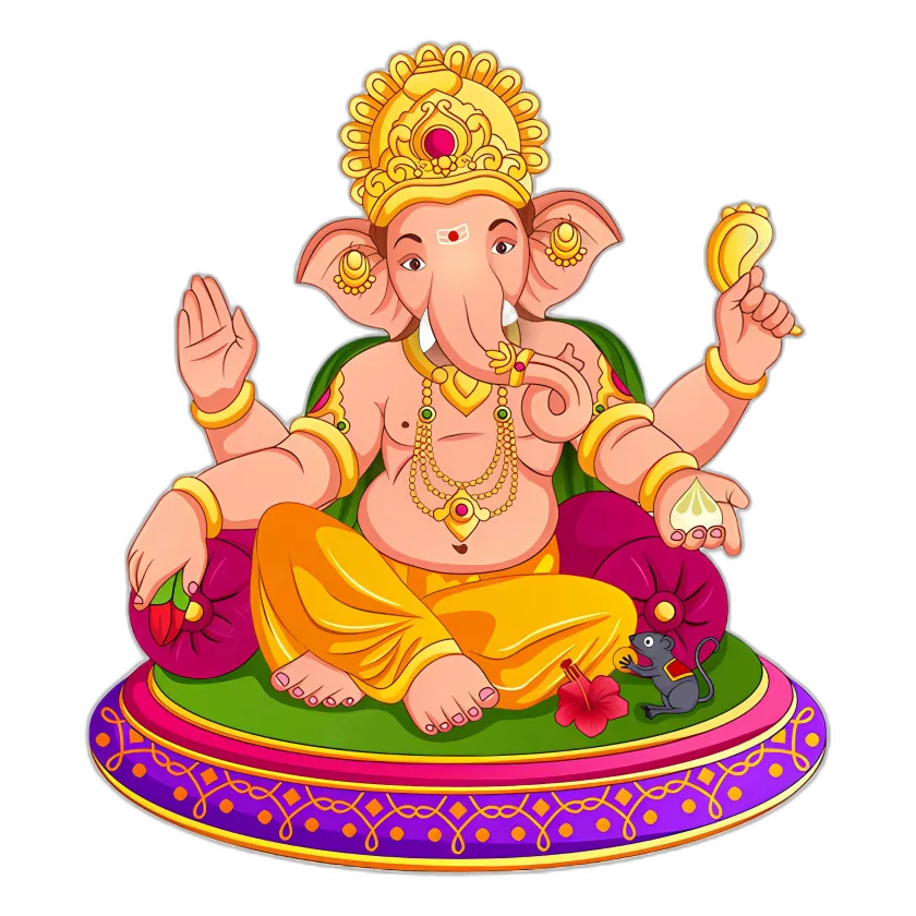 Cartoon Ganesha Deity