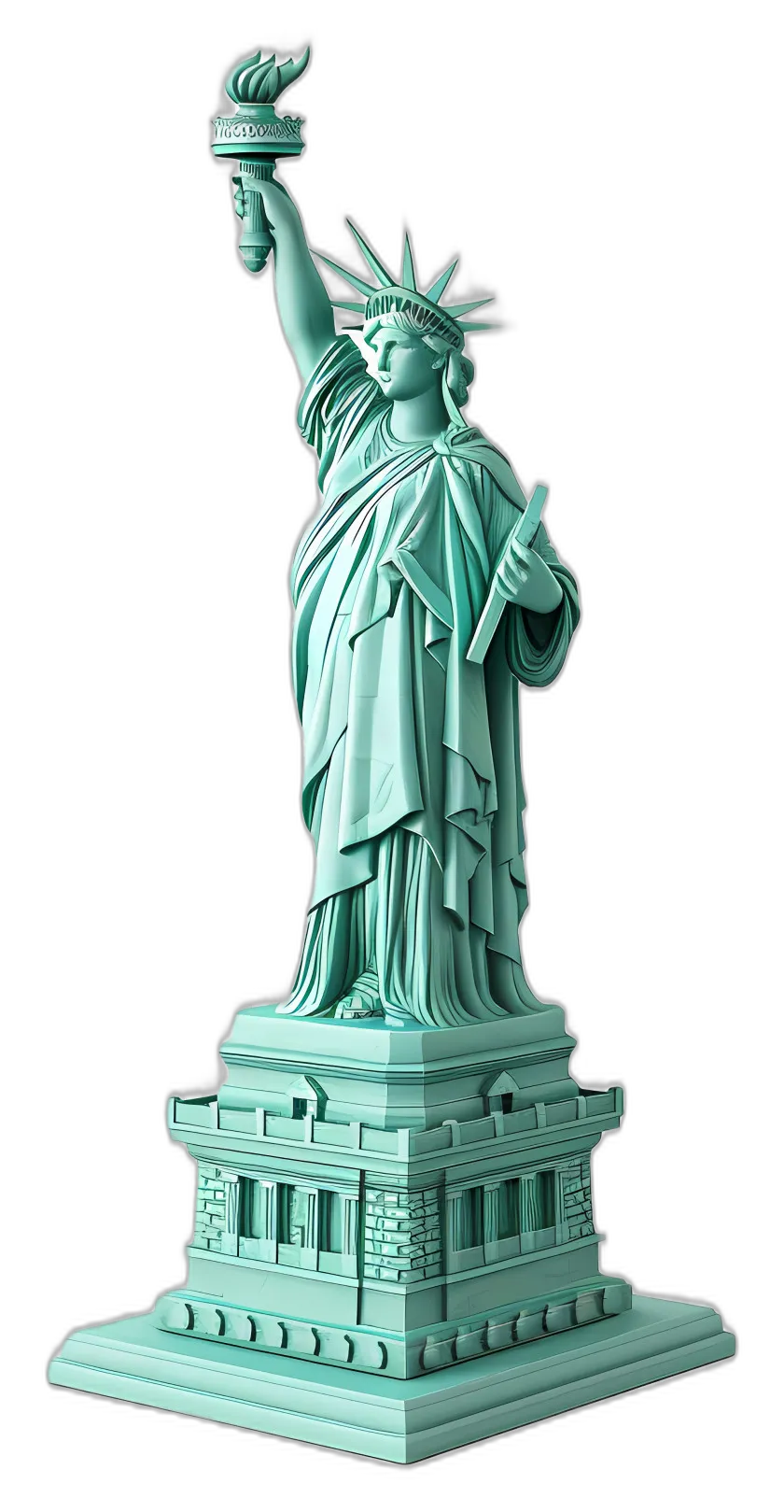 Statue of Liberty with Aged Patina