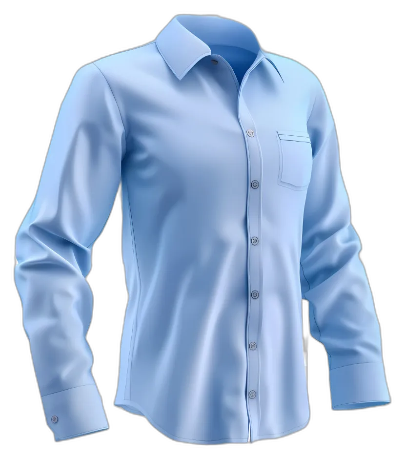 Light Blue Dress Shirt with Buttons