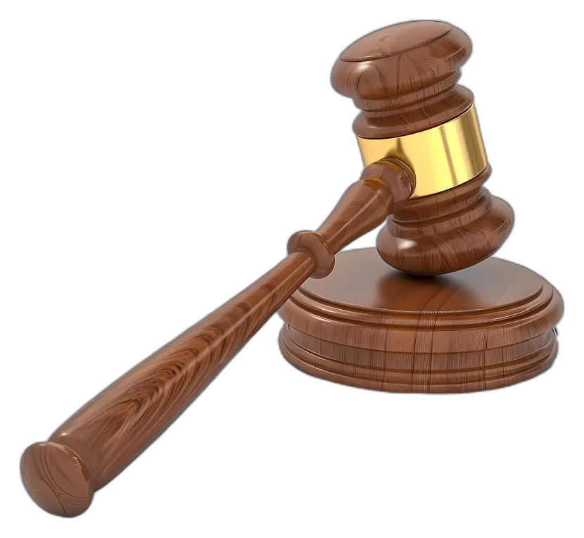 Wooden Court Gavel and Sound Block