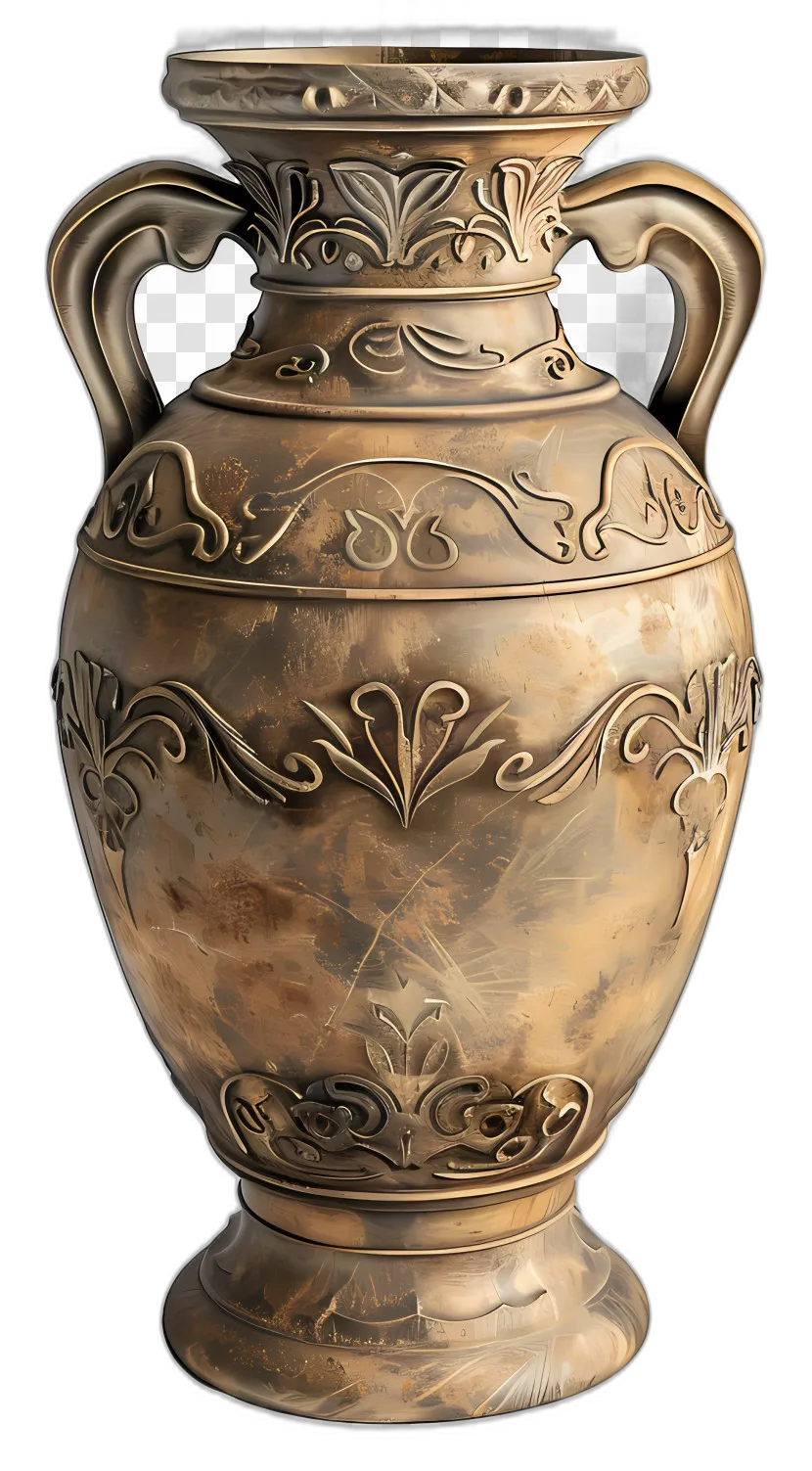 Bronze Ornate Amphora Vase