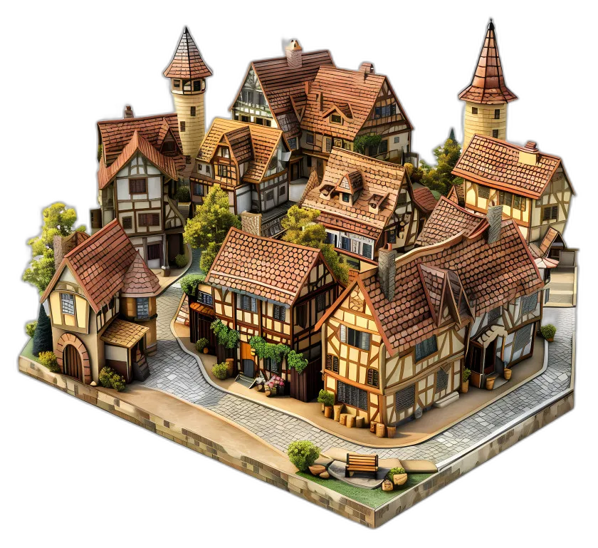 Medieval Village Diorama