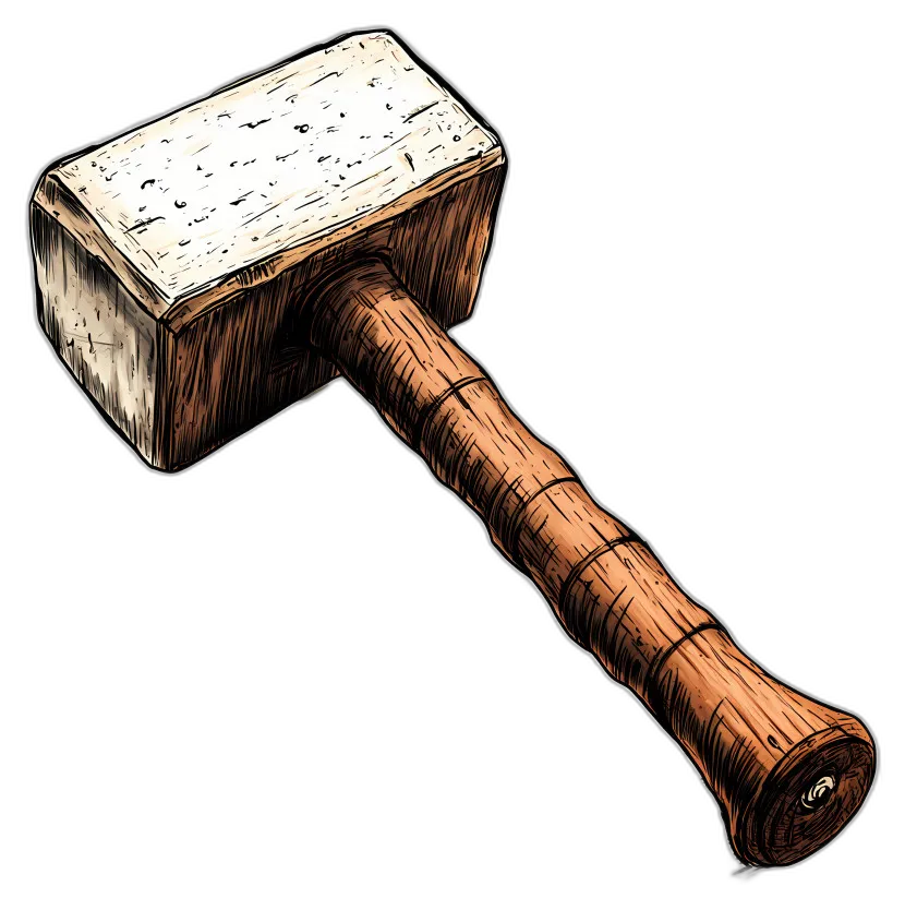 Rustic Wooden Mallet
