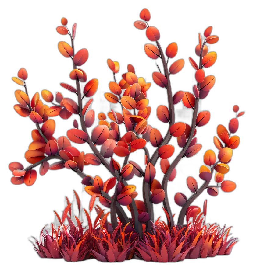 Stylized Autumn Bush