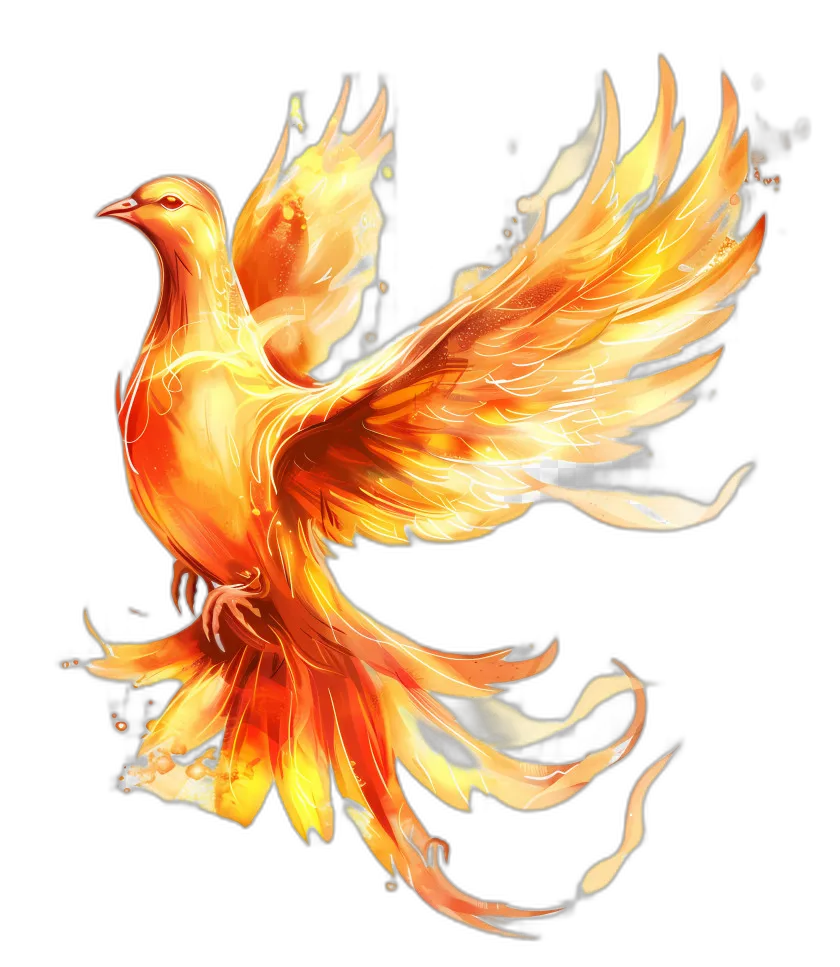 Flaming Phoenix Bird