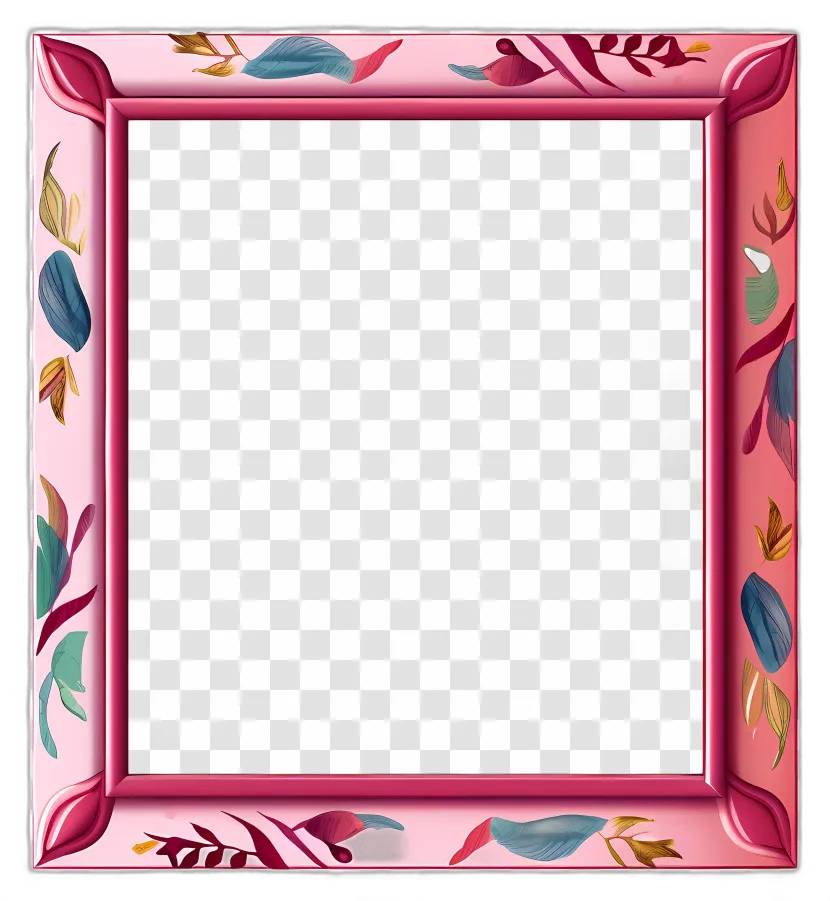 Pink Floral Picture Frame