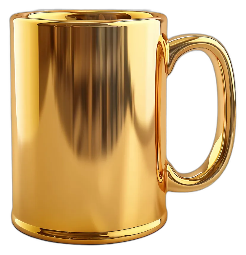 Polished Golden Coffee Mug