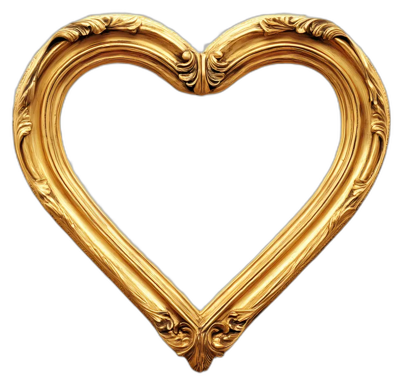 Ornate Gold Heart Frame