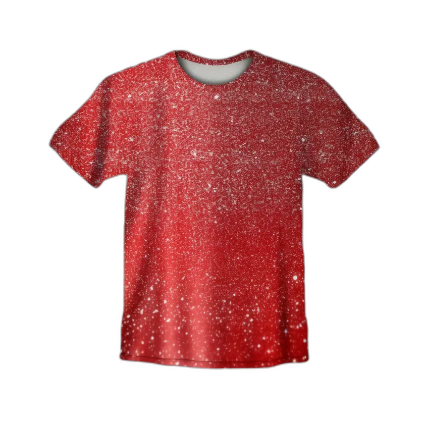Red Glitter Effect T-Shirt