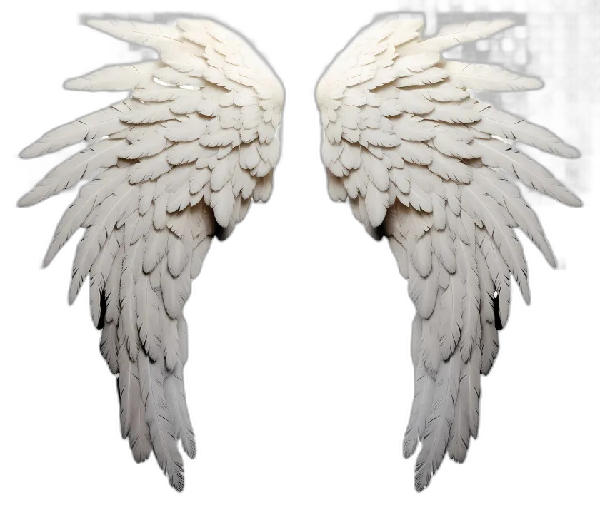 Angel Wings Detailed White Feathers