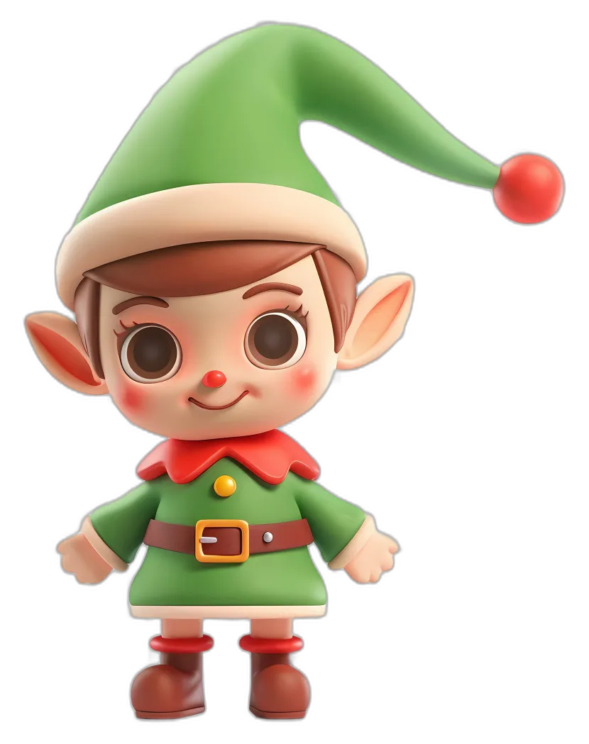 Cartoon Christmas Elf Character