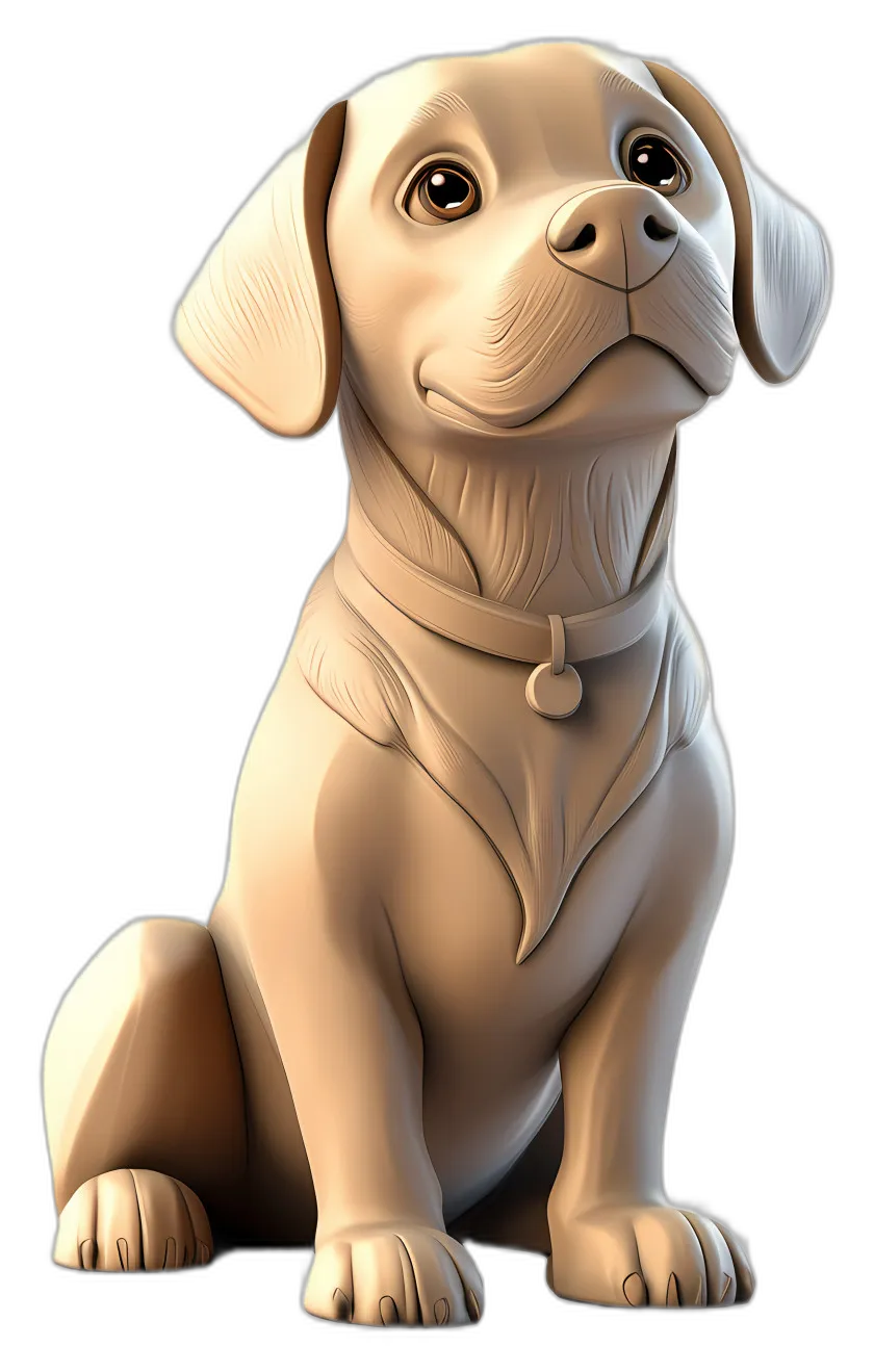 Stylized Labrador Puppy Sculpture
