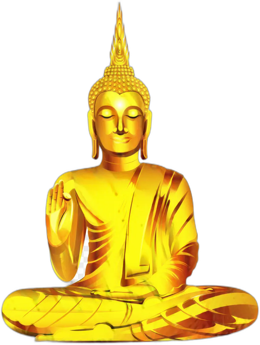 Golden Meditative Buddha Statue