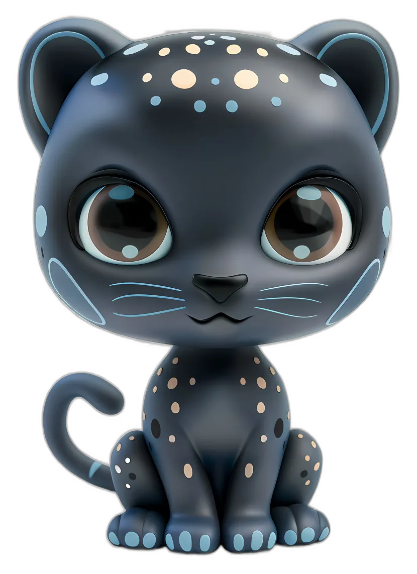 Stylized Black Panther Figurine