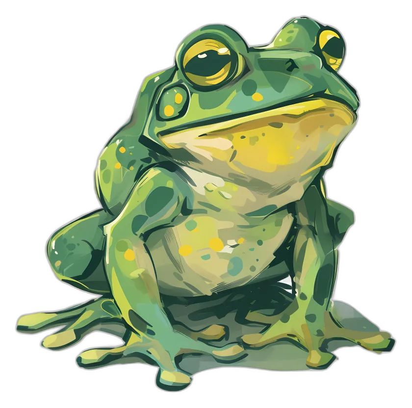 Stylized Cartoon Frog