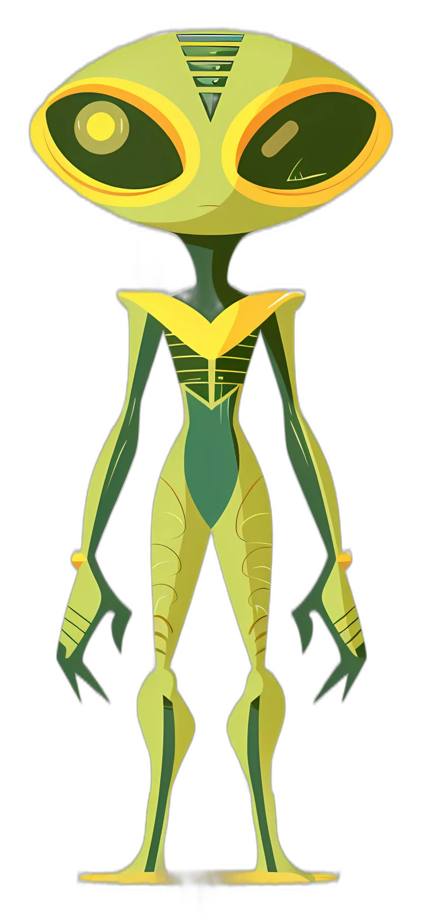 Stylized Lime Green Alien