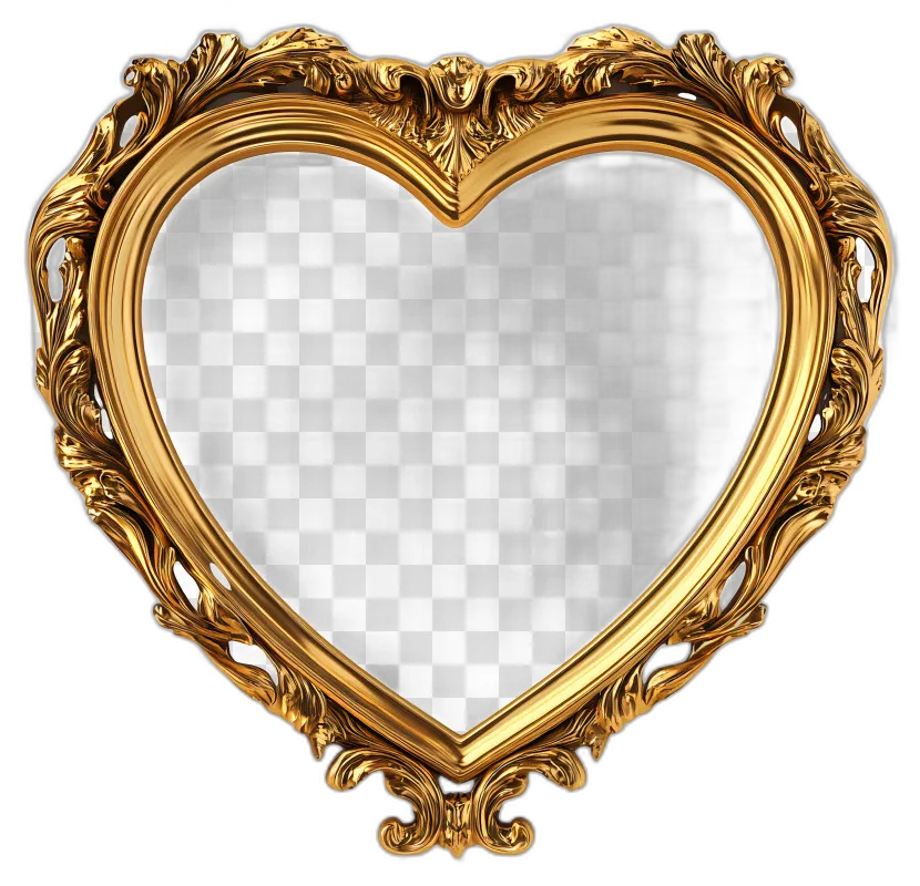 Ornate Golden Heart Frame