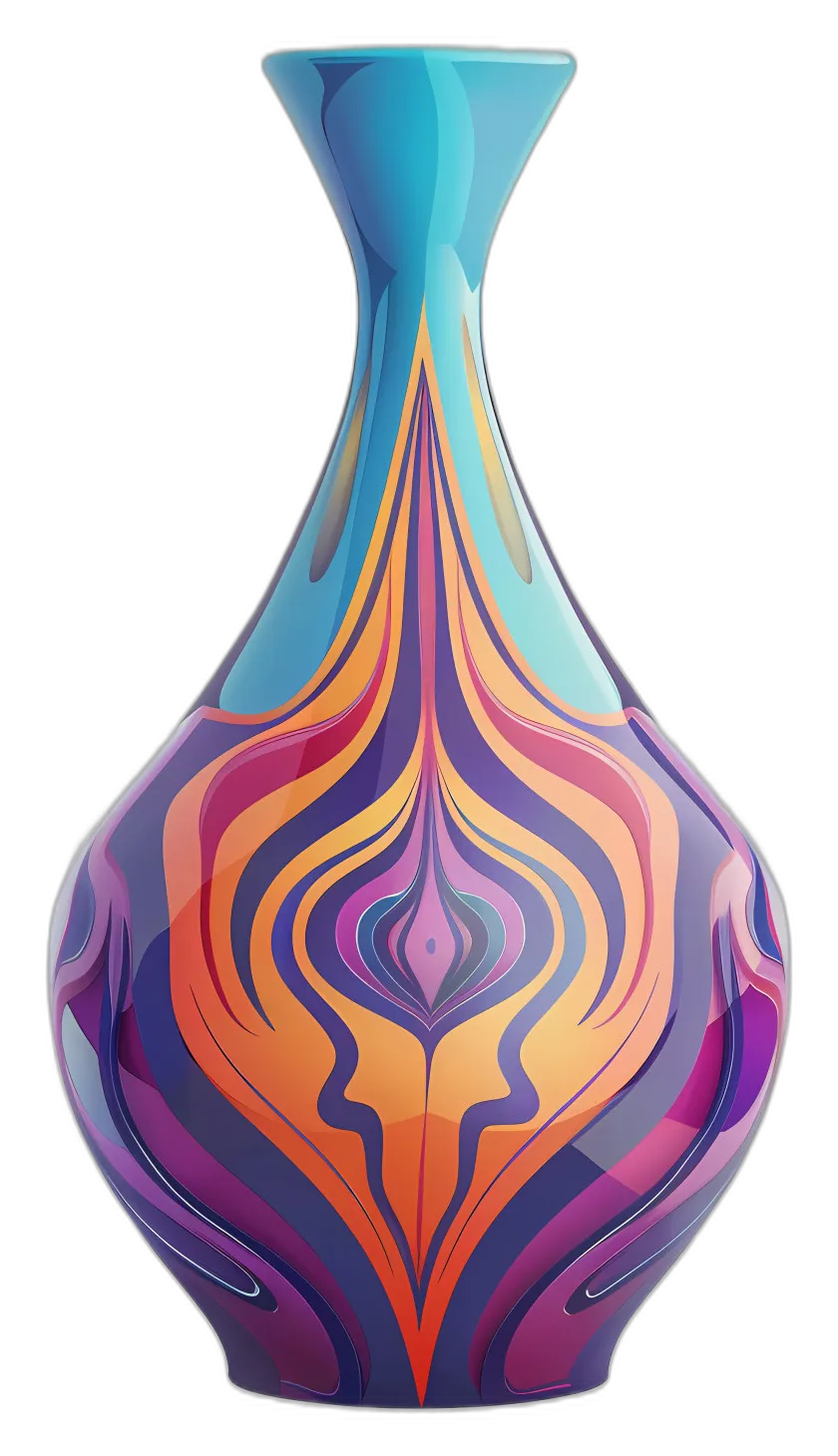 Glossy Patterned Vase
