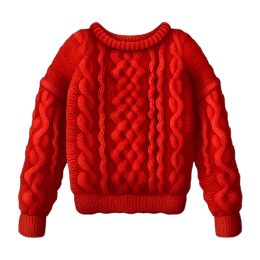 Red Cable Knit Sweater