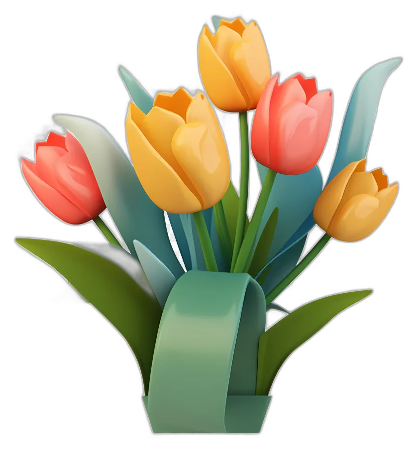 Stylized Tulip Bouquet Arrangement