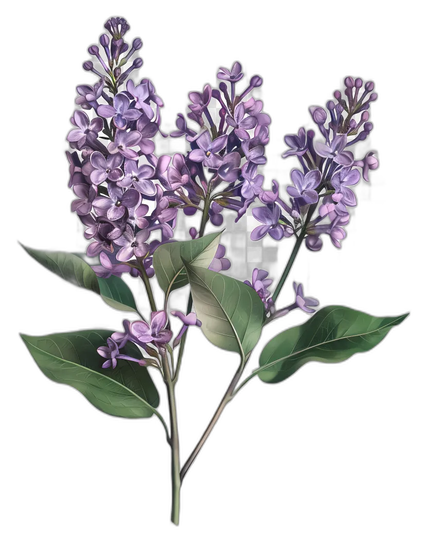Flowering Lilac Branch