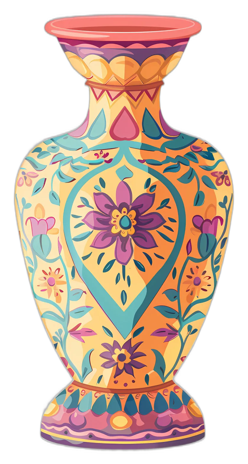 Ornate Floral Vase