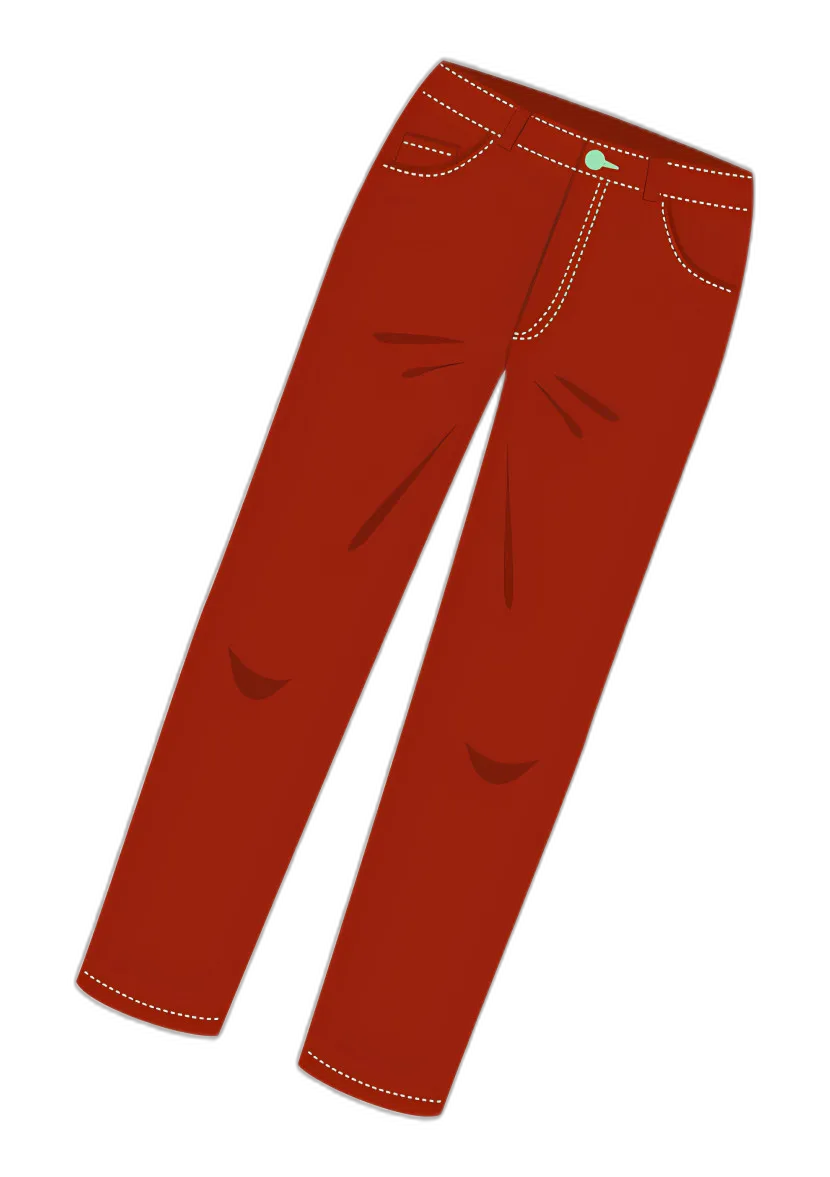 Red Denim Trousers