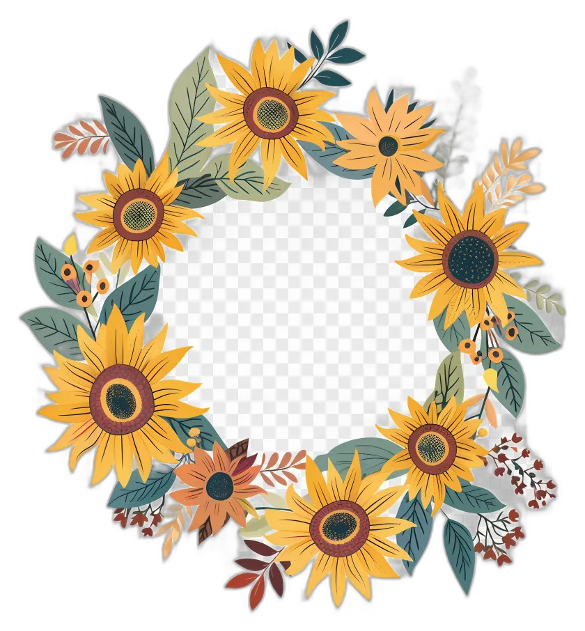 Sunflower Autumn Wreath