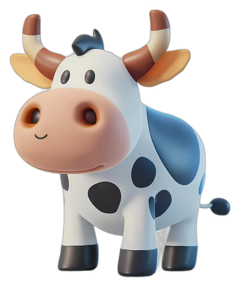 Stylized Cartoon Cow