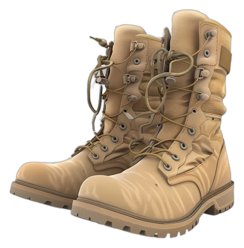 Tan Military Combat Boots