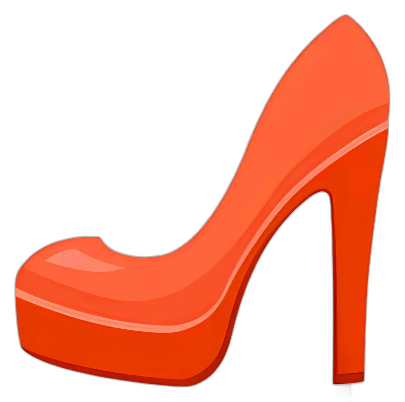 Orange Patent Leather High Heel Shoes