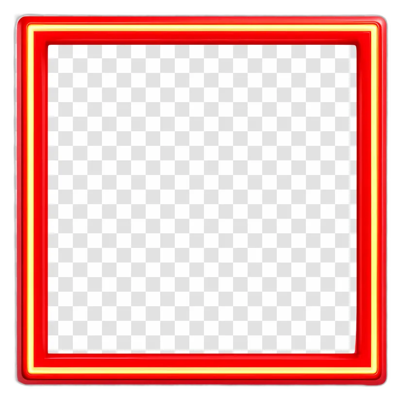 Red Neon Decorative Frame
