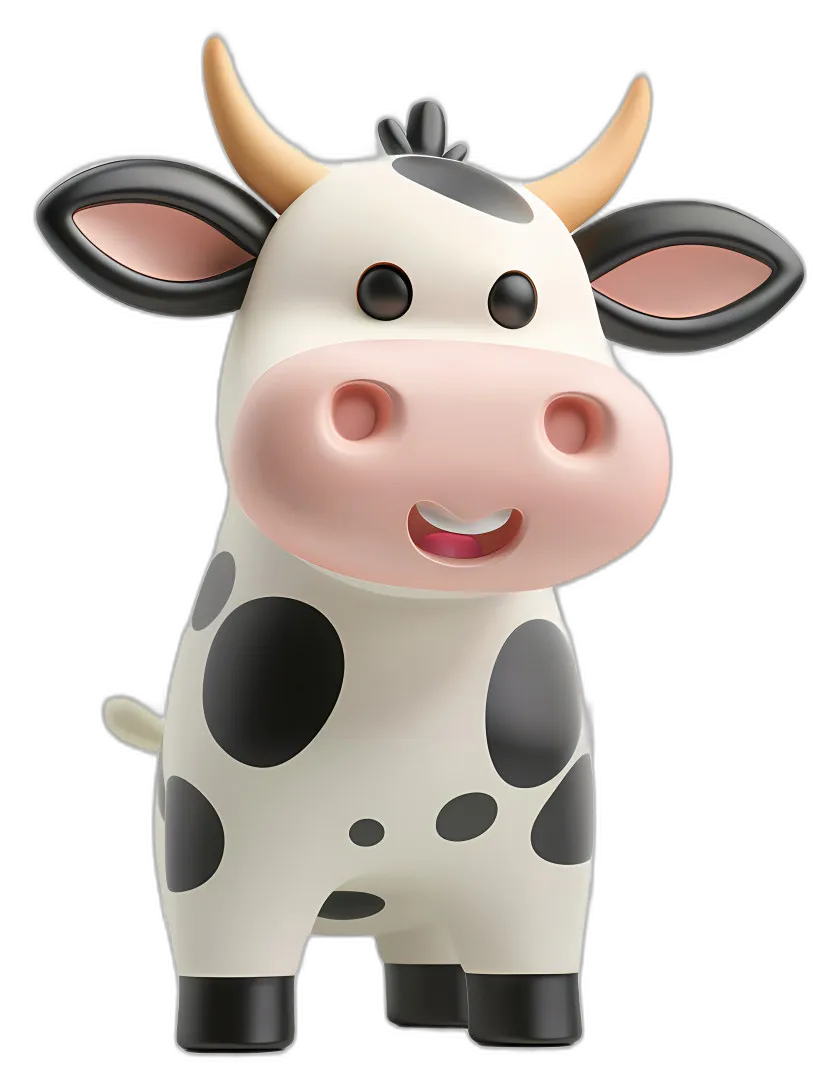 Smiling Cartoon Cow