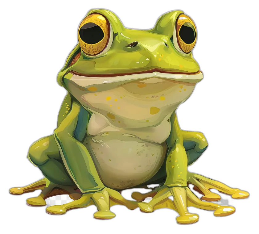 Stylized Green Frog