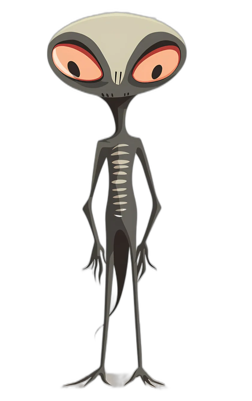 Stylized Cartoon Gray Alien
