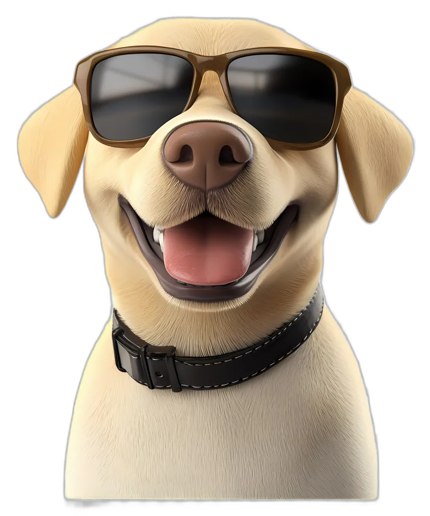 Cool Labrador with Sunglasses
