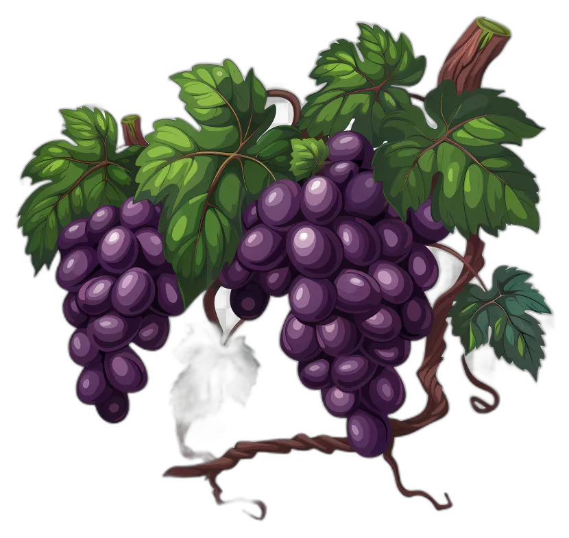 Grapevine with Purple Grapes