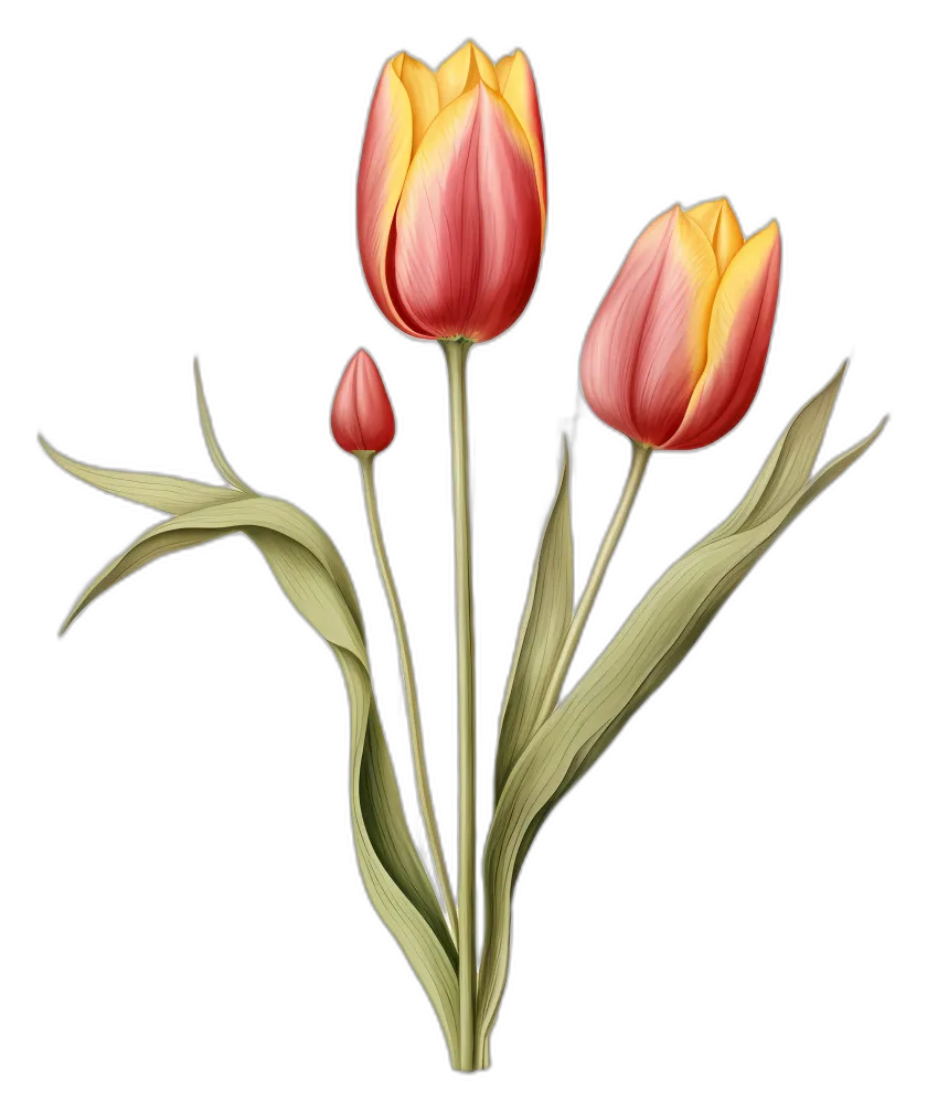 Red and Yellow Tulips