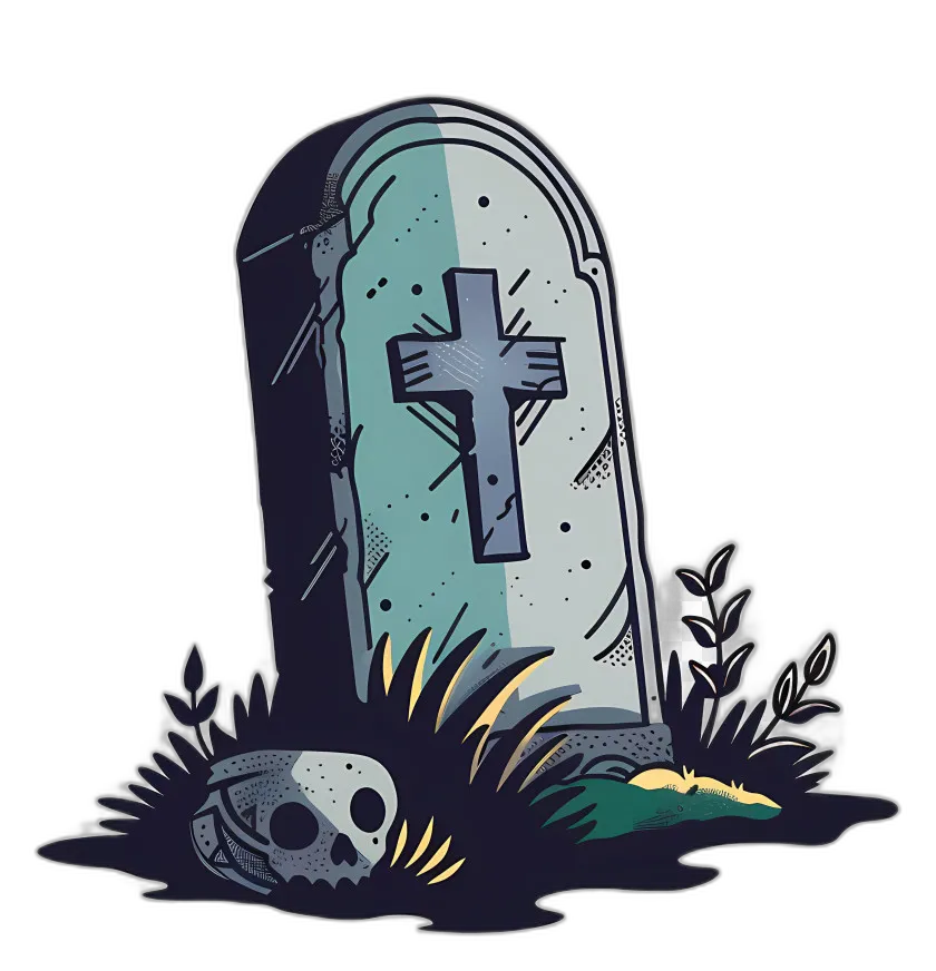 Gothic Skull Tombstone