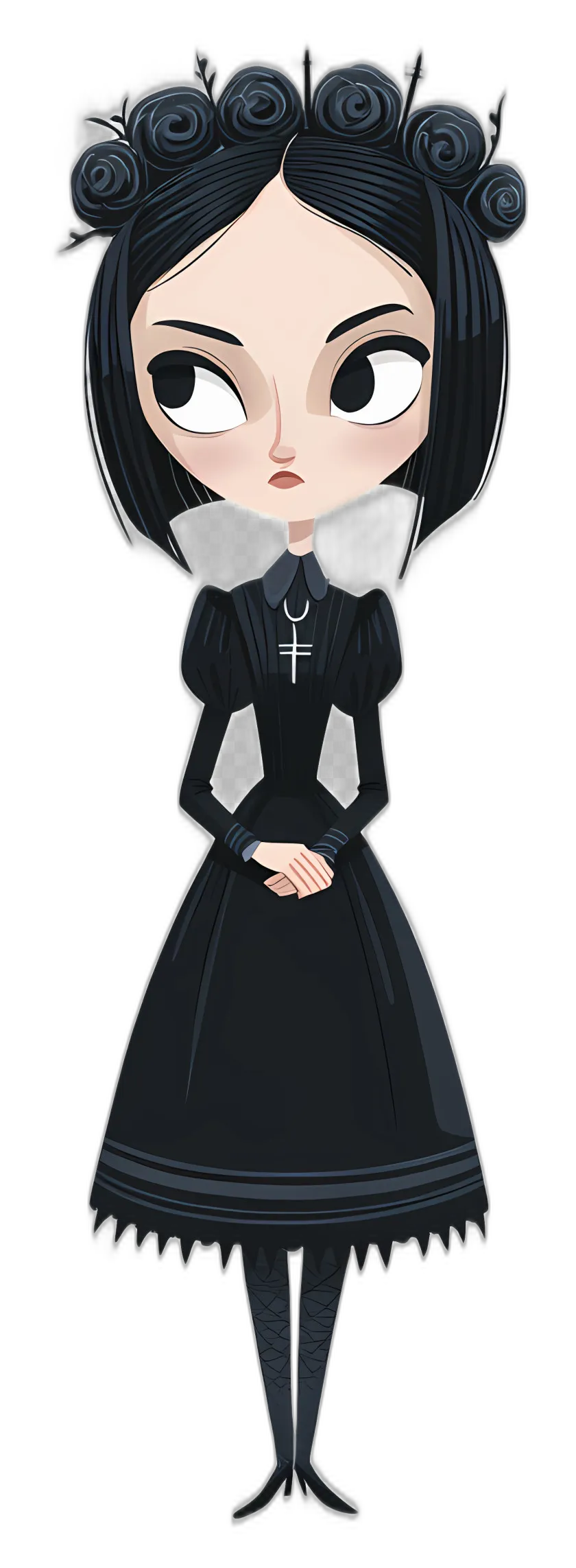 Gothic Doll with Rose