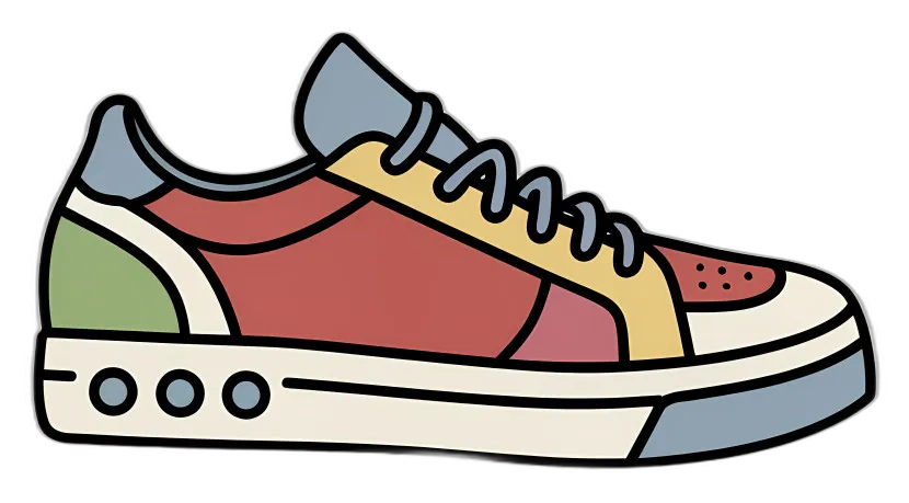 Cartoon Color Block Sneakers