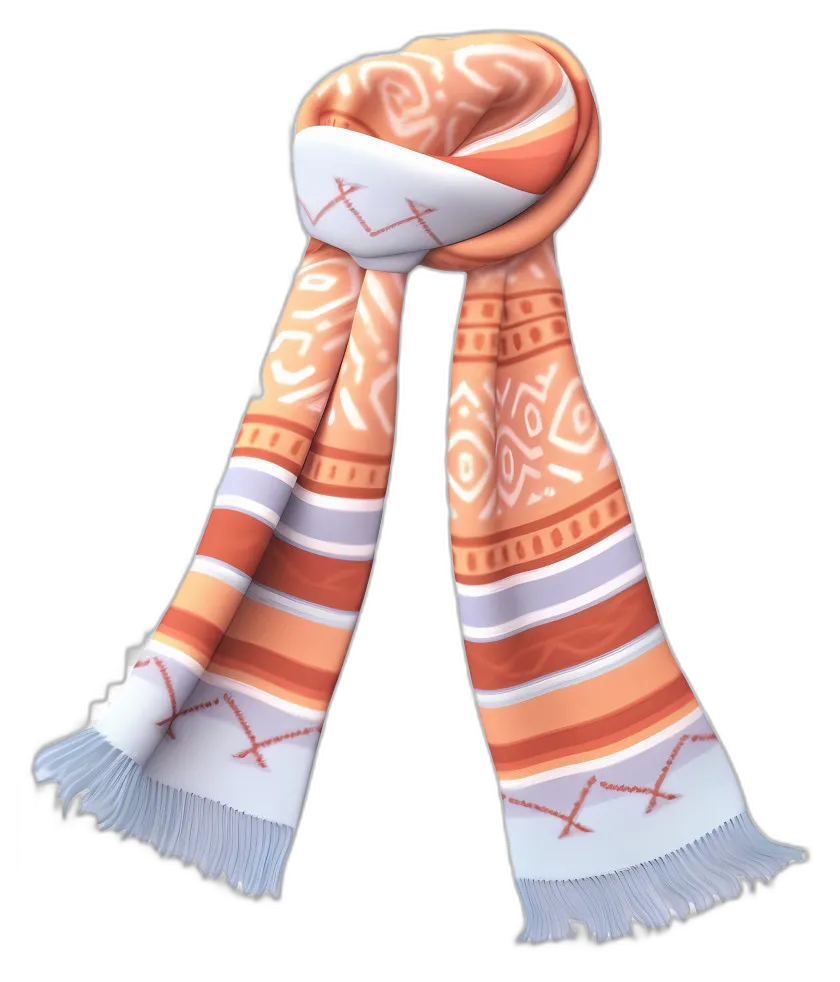 Colorful Knitted Pattern Scarf