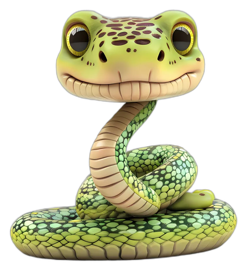 Cartoon Green Snake